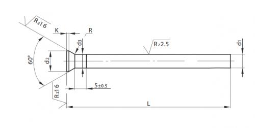 EJECTOR PIN DIN 1530 D