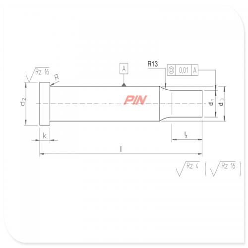 Round punches with reduced shaft