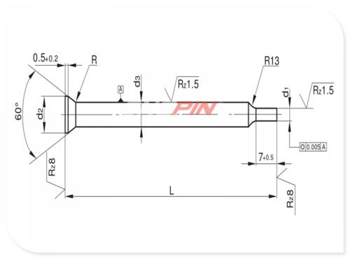 Poinçons de precision forme CA DIN 9861 Form C