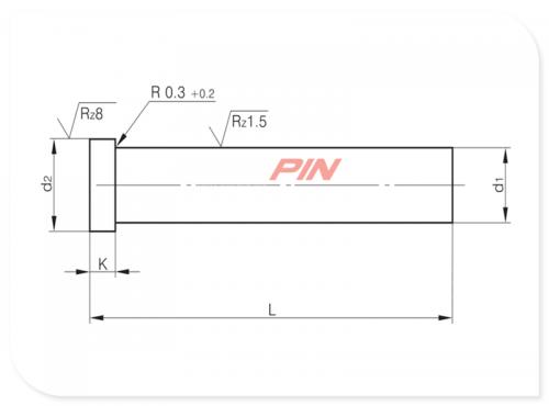 Poinçons ronds avec tête cylindrique ISO 8020