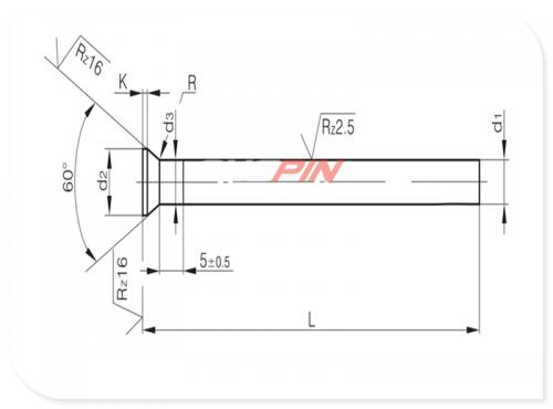 Conical head ejectors DIN 1530 Forma D