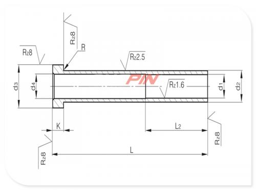 Ejector Sleeves nitrided polished DIN ISO 8405