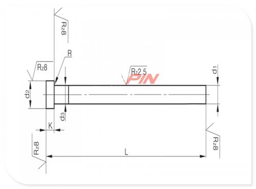 Hardened ejector pins cyl. head Tipo Fiat